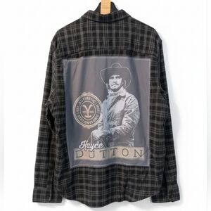KAYCE DUTTON YELLOWSTONE NEW Plaid Shirt Upcycled Hand Crafted